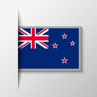 Vector Rectangular New Zealand Flag Background