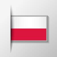 Vector Rectangular Poland Flag Background