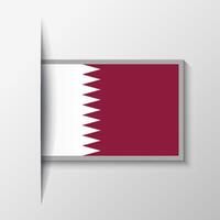 Vector Rectangular Qatar Flag Background