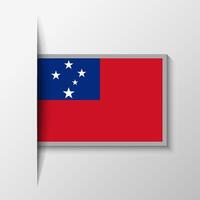 Vector Rectangular Samoa Flag Background