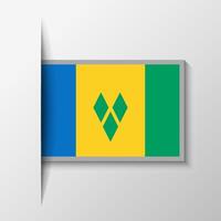 Vector Rectangular Saint Vincent and the Grenadines Flag Background