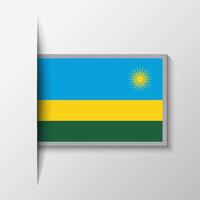 Vector Rectangular Rwanda Flag Background