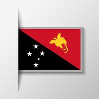 Vector Rectangular Papua New Guinea Flag Background