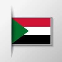 Vector Rectangular Sudan Flag Background