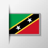 Vector Rectangular Saint kitts and Nevis Flag Background