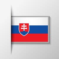 Vector Rectangular Slovakia Flag Background