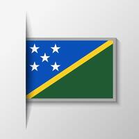 Vector Rectangular Solomon Islands Flag Background