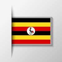 Vector Rectangular Uganda Flag Background