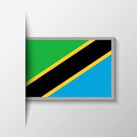 Vector Rectangular Tanzania Flag Background