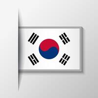 Vector Rectangular South Korea Flag Background