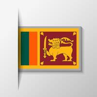 Vector Rectangular Sri Lanka Flag Background