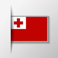 Vector Rectangular Tonga Flag Background