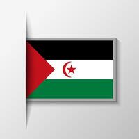 Vector Rectangular Western Sahara Flag Background