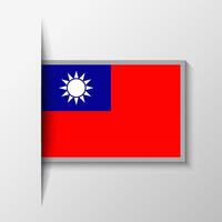 Vector Rectangular Taiwan Flag Background