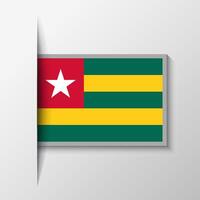 Vector Rectangular Togo Flag Background