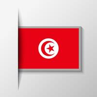 Vector Rectangular Tunisia Flag Background