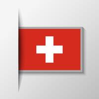 Vector Rectangular Switzerland Flag Background