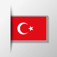 Vector Rectangular Turkey Flag Background