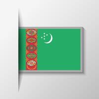 Vector Rectangular Turkmenistan Flag Background