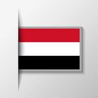 Vector Rectangular Yemen Flag Background