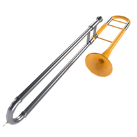 Trombone isolated on transparent png