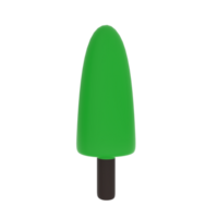 cartone animato albero isolato su trasparente png