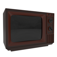 Old Tv isolated on transparent png