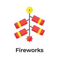 Firecracker vector icon trendy design style, up for premium use