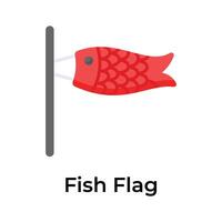 Fish Flag vector design in modern and trendy style