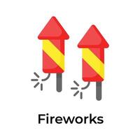 Firecracker vector icon trendy design style, up for premium use