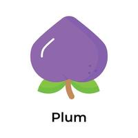 Get this creative and perfect icon of plum fruit, ready for premium use vector