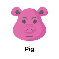 Cute pig vector design in modern style, premium editable icon