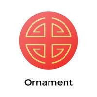 Get this amazing icon of chinese ornament in modern style vector