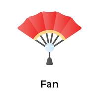 Creatively crafted icon of chinese fan modern design style, ready to use vector