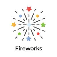 Firework celebration vector design, modern style