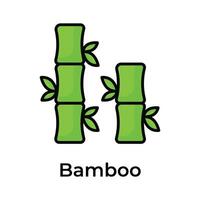 diseño vectorial de palos de bambú en un estilo moderno y moderno, fácil de usar vector