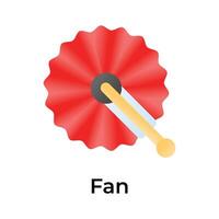 Premium icon of chinese fan modern design style, ready to use vector