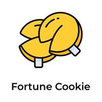 Fortune cookies vector design in modern style, editable icon
