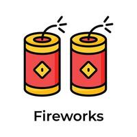 Chinese new year celebration, firecracker vector design, read to use icon