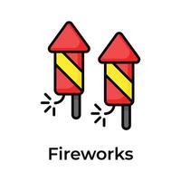 Firecracker vector icon trendy design style, up for premium use