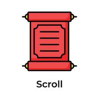 Visually appealing icon of chinese scroll in trendy design style vector