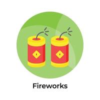 Chinese new year celebration, firecracker vector design, read to use icon