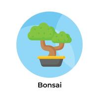 bonsai árbol vector diseño en de moda estilo aislado en blanco antecedentes