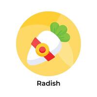 Visually appealing icon of chinese radish in modern and trendy style vector