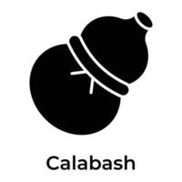 Perfectly designed icon of calabash ready to use in websites and mobile apps vector