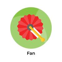 Premium icon of chinese fan modern design style, ready to use vector