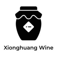 Chinese alcohol vector design, chinese traditional drink icon design