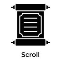 Visually appealing icon of chinese scroll in trendy design style vector