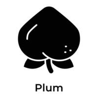 Get this creative and perfect icon of plum fruit, ready for premium use vector