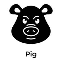 Cute pig vector design in modern style, premium editable icon